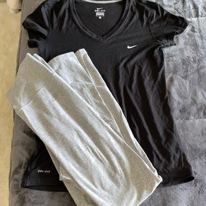 Nike leggings and Nike shirt